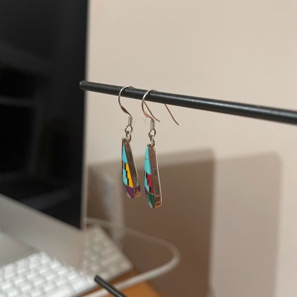 Sterling silver inlaid genuine stones - Sundance catalog - Picture 2 of 2